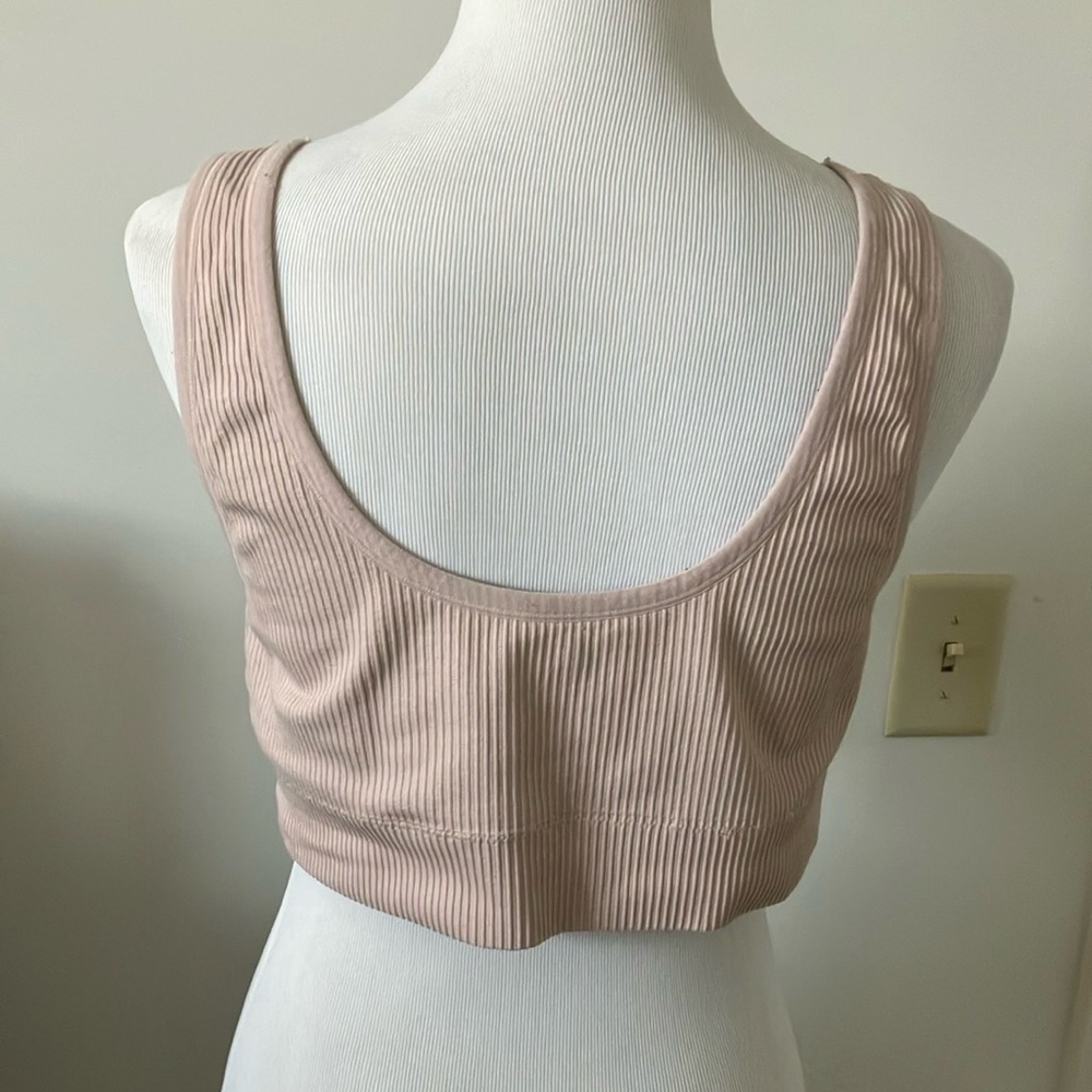 Pink Ribbed Scoop Neck Bra Intimates - Picture 2 of 2